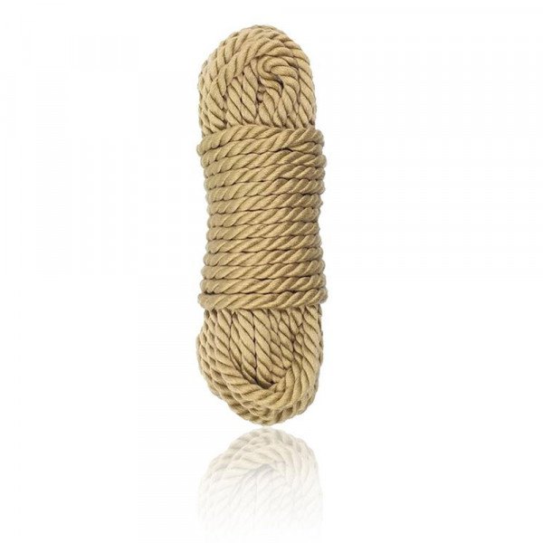 Aoneky Corda Juta Naturale 14/16/20/25 /30/40 /50mm, 8M/15M/30M - Grosse Corda Canapa Intercciata per Giardinaggio, Amaca, Barca, Sport, Decorazione Interni, Lavoro di Bricolage (15M x 30mm