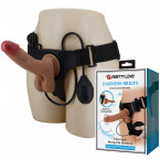 Imbragatura Strap On per Donna Con Dildo Realistico Eiaculante e Vibrazione Oher 19x4,3 cm
