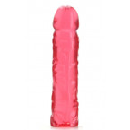 Dildo Trasparente Rosa In Jelly Morbido - 20 X 4 Cm.