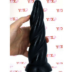 Unicorn Twist - Dildo Anale Corno di Unicorno 22 x 6 cm. Nero