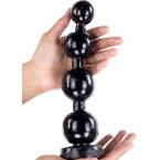 Prison Beads - Dildo Gigante a Sfere Progressive 28 x 6,2 cm. Nero