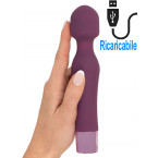 Wand Vibe - Massaggiatore per Clitoride in Silicone 18,4 x 4 cm. Magenta Ricaricabile con USB