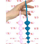 Satisfyer Love Beads Catene Anali da 5 Bulbi Progressivi 20,5 x 2,8 e 20,5 x 3,3 cm. in Silicone Rosa e Azzurro