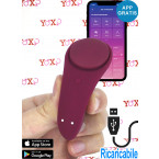 Satisfyer Sexy Secret Vibratore Indossabile Comandabile con APP 8 x 3,5 cm. in Silicone Magenta Ricaricabile USB