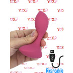 Satisfyer Backdoor Lover Cuneo Anale Vibrante in Silicone 10,5 x 3,3 cm. Magenta Ricaricabile USB