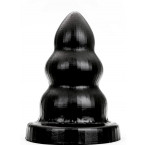 Cuneo anale gigante All Black progressivo multifaccia 20 x 10,5 cm.