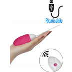 iJoy - Ovetto Vibrante Telecomandato Wireless 8 x 3,3 cm. Rosa Ricaricabile con USB