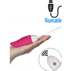 iJoy - Ovetto Vibrante Telecomandato Wireless 9,5 x 3,3 cm. Rosa Ricaricabile con USB