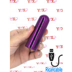 Glam - Vibratore ULTRA Potente Impermeabile 9 x 2,5 cm. Fucsia Ricaricabile USB