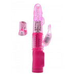 Vibratore Rabbit Heart Rotante con Perle Stimolanti 21 X 3,5 cm.