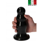 Fallo anale Made in Italy progressivo nero 15 x 6 cm.