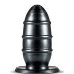 Cuneo anale gigante nero con 3 anelli 21 x 8,8 cm.