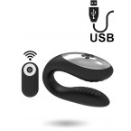 We Love - Vibratore per Coppia in Puro Silicone con Telecomando Wireless Ricaricabile USB Nero