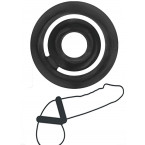 Anello Cockring per Pene e Testicoli in TPR Privo di Ftalati Nero