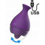 Lingua Lecca Vagina in Silicone Ricaricabile USB Viola