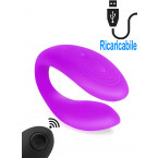 Roomie - Vibratore per Coppia con Telecomando Wireless 9 x 2 cm. in Silicone Fucsia Ricaricabile USB