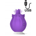 Purplerose - Stimola Vagina e Clitoride con Lingua in Silicone Ricaricabile con USB Viola