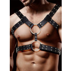 Imbracatura BDSM in ecopelle nera regolabile per uomo