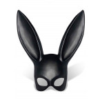 Bunny Mask - Maschera con Orecchie da Coniglio per Pratiche Bondage e BDSM Nero