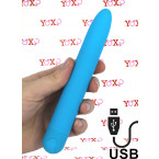 Bluesky - Vibratore 18,5 x 2,6 cm. Ricaricabile USB Azzurro