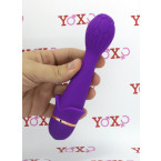 Massaggiatore/vibratore in silicone viola 16,5 x 3,5 cm.