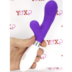 Vibratore rabbit in silicone viola 21,6 x 3,4 cm.