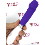 Massaggiatore/vibratore in silicone viola 20,8 x 3,5 cm.