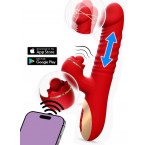 Vibratore Rabbit con APP Spinta, Oscillazione Ricaricabile USB
