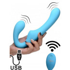 Fallo Indossabile Vibrante Senza Lacci Kenis con Telecomando USB Ricaricabile 