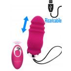 Sunny Side Up - Ovetto Pulsante Wireless in Silicone 8,9 x 3,3 cm. Fucsia Ricaricabile con USB