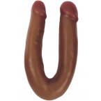 Dildo Doppio Anale e Vaginale Color Cioccolato 33 x 3,5 cm