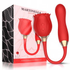 Stimolatore Clitorideo Martinella con Ovetto Vibrante Ricaricabile con USB Rosso