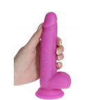 Fallo Realistico Morbido e Flessibile Real Safe Berry in Puro Silicone Viola 19 x 3,7 cm.