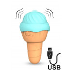 Lecca Clitoride a Forma di Gelato USB Ricaricabile