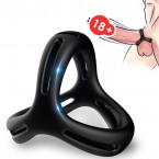 Cockring X-Ring Anello Doppio in Silicone Nero