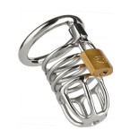 Cintura di Castita per Uomo in Acciaio Inox Mr. Steel Master Chastity