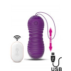 Ovetto Wireless Orio con Spinta in Silicone 8,7 x 3,4 Viola Ricaricabile con USB