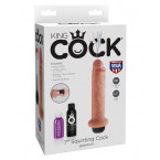 KING COCK 7 Fallo Ultra Realistico Eiaculante 20 x 4,8 cm. Flacone di Sperma incluso