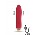Vibratore Dawel in Silicone 11,5 x 3 cm Ricaricabile con USB Rosso