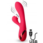 Vibratore Rabbit con Lecca Clitoride TURNA Rosso USB 18,5 cm