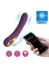 Vibratore Ethan Vibe Viola Ricaricabile USB con APP 20x3,5 cm