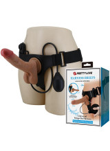 Imbragatura Strap On per Donna Con Dildo Realistico Eiaculante e Vibrazione Oher 19x4,3 cm
