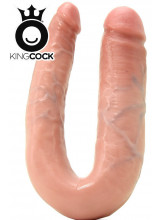 KING COCK - Fallo Doppio Pre-Curvato Anale e Vaginale L - Alta Qualita MADE in USA