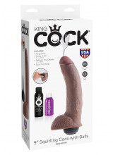 KING COCK 9 Fallo Ultra Realistico Eiaculante Africano 23 x 5,2 cm. Flacone di Sperma incluso