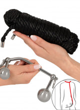 Gancio Anale e Vaginale in Acciaio  con corda BDSM