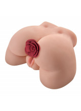 Rose Butt Plug - Cuneo Anale in Silicone con Butt Rose 10,7 x 3 cm. Rosso