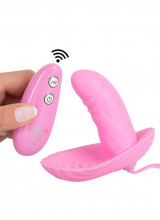 Conchiglia Vibrante Indossabile Stimola Vagina e Clitoride con Telecomando Wireless Rosa