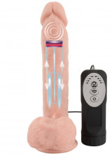 Vibratore realistico con spinta in silicone color carne 21 x 4 cm.