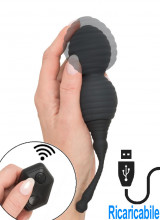 Sfere Vaginali Gonfiabili e Vibranti con Telecomando 18,5 x 4,2 cm. in Silicone Nero