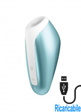 Satisfyer Dual Breeze Massaggiatore per Clitoride con Onde di Pressione Azzurro Ricaricabile USB
